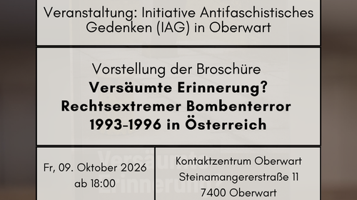 „Versäumte Erinnerung? Rechtsextremer Bombenterror 1993–1996 in Österreich“