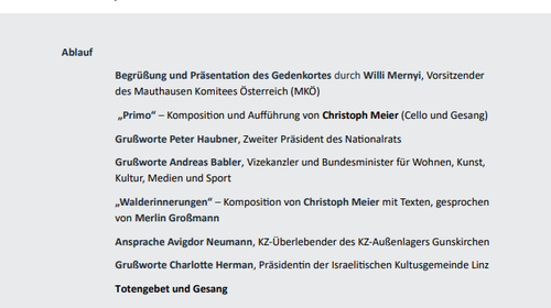 Eröffnung Gedenkort Gunskirchen