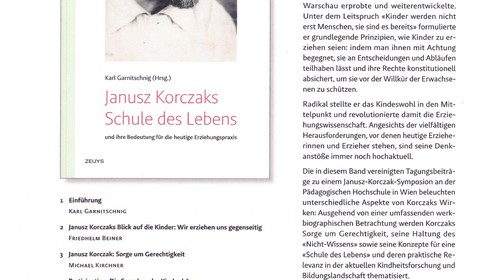Buchpräsentation "Janusz Korcazks Schule des Lebens"