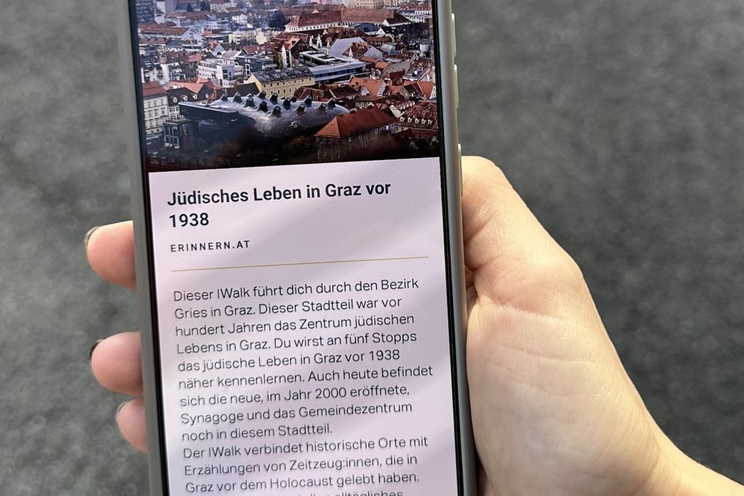 IWalk „Jüdisches Leben in Graz vor 1938“ – Virtueller Rundgang