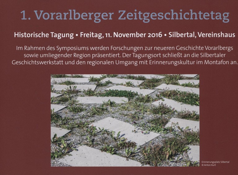 1. Vorarlberger Zeitgeschichtetag im Silbertal